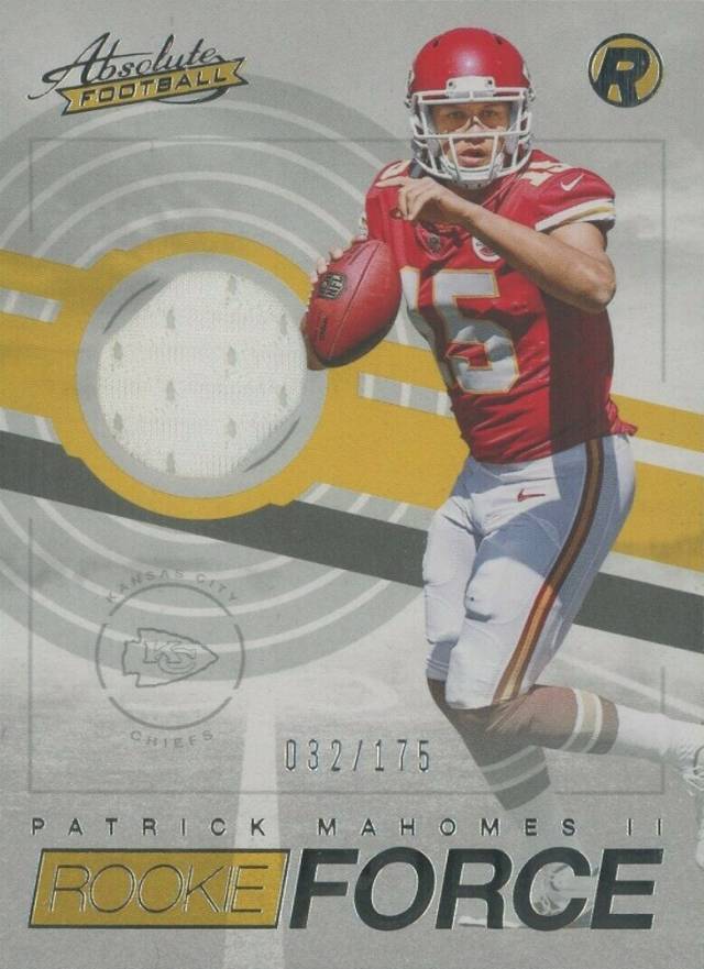 2017 Panini Absolute Rookie Force Relic Patrick Mahomes II #9 Football Card