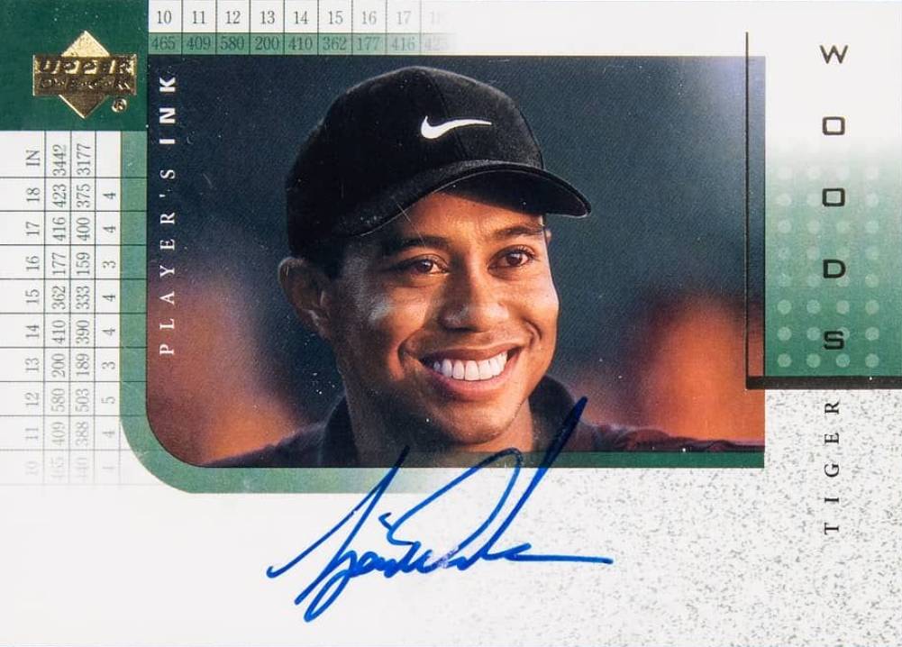 2001  Upper Deck Golf Player's Ink Tiger Woods #TW Golf Card