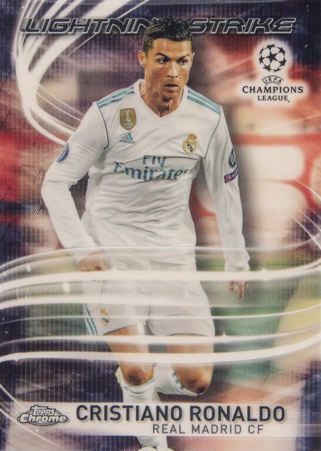 2017 Topps Chrome UEFA Champions League Lightning Strike Cristiano Ronaldo #LS-CR Soccer Card