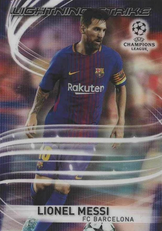 2017 Topps Chrome UEFA Champions League Lightning Strike Lionel Messi #LS-LM Soccer Card