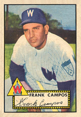 1952 Topps Frank Campos #307 Baseball Card