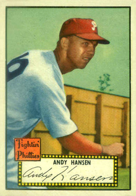 1952 Topps Andy Hansen #74 Baseball Card