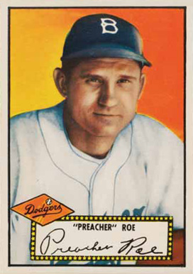 1952 Topps Preacher Roe #66b Baseball Card
