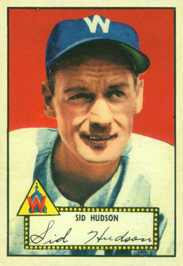 1952 Topps Sid Hudson #60b Baseball Card