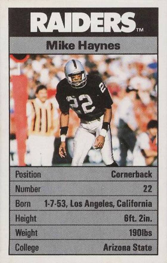 1988 Ace Fact Pack Mike Haynes # Football Card