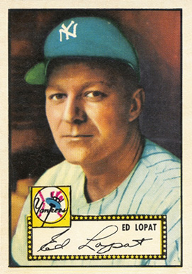 1952 Topps Ed Lopat #57b Baseball Card