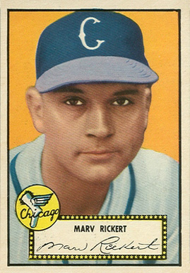 1952 Topps Marv Rickert #50b Baseball Card