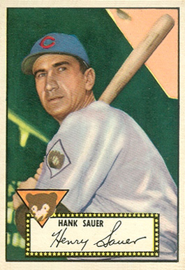 1952 Topps Hank Sauer #35b Baseball Card