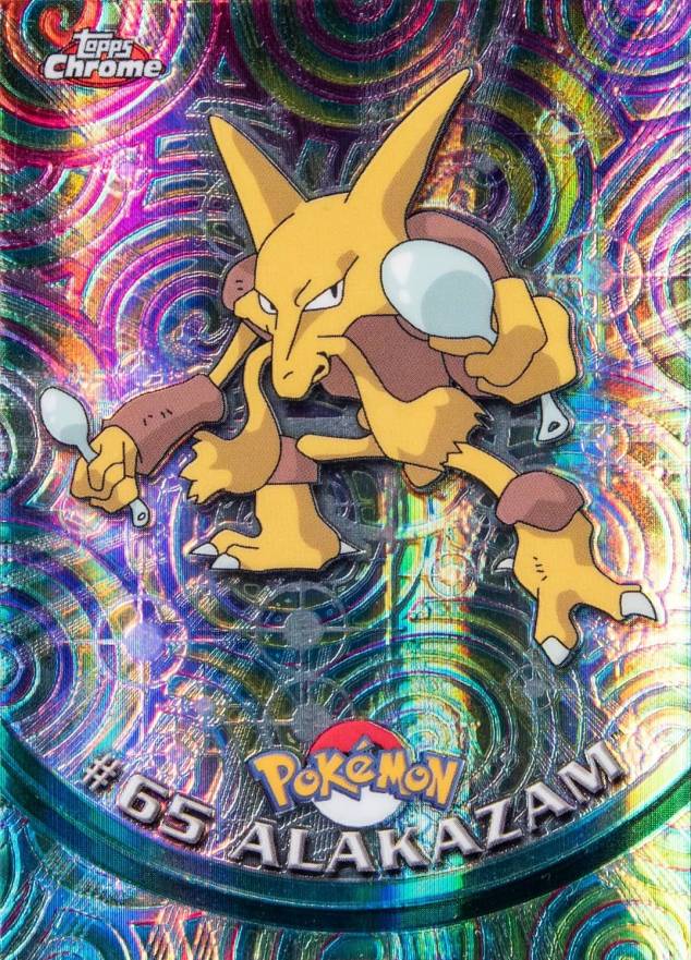 2000 Topps Chrome Pokemon T.V. Alakazam #65 TCG Card