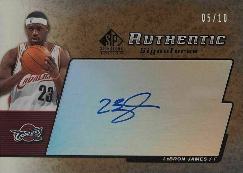 2004 SP Signature Authentic Signature LeBron James #AS-LJ Basketball Card
