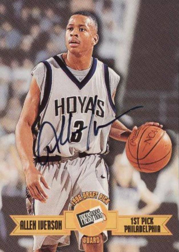 1996 Press Pass Autographs Allen Iverson # Basketball Card