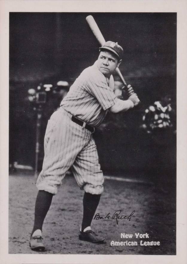 1929 R316 5 X 7 Photos Babe Ruth # Baseball Card