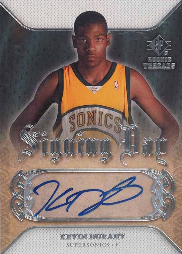 2007 SP Rookie Threads Signing Day Kevin Durant #SDKD Basketball Card