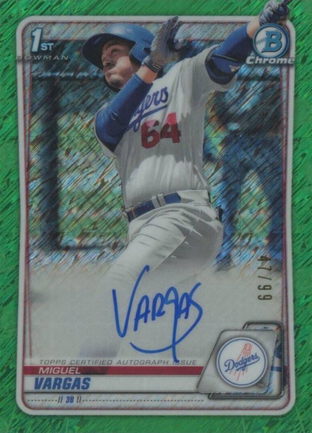 2020  Bowman Chrome Prospect Autographs Miguel Vargas #CPAMV Baseball Card