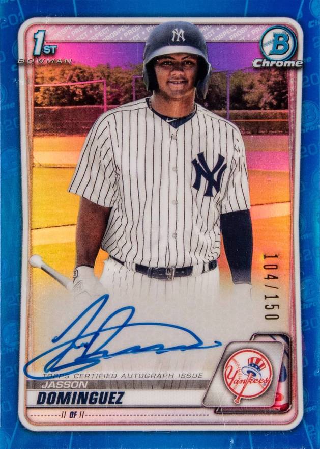 2020  Bowman Chrome Prospect Autographs Jasson Dominguez #CPAJDO Baseball Card