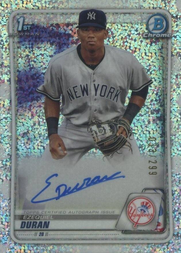2020  Bowman Chrome Prospect Autographs Ezequiel Duran #CPAED Baseball Card