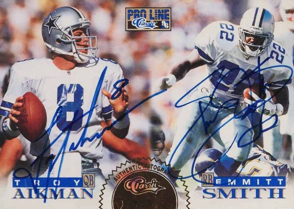 1996 Pro Line Autographs Aikman/Smith # Football Card