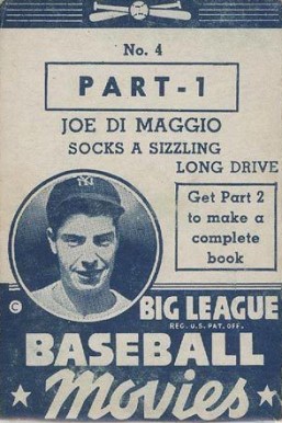 1937 Goudey Flip Movies Joe DiMaggio #4A Baseball Card