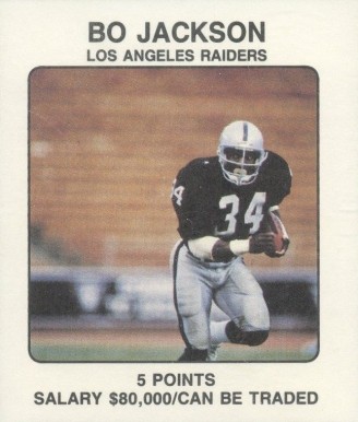 1989 Franchise Game Bo Jackson # Football Card