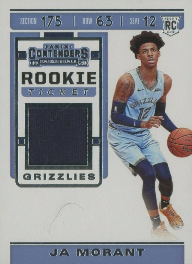 2019 Panini Contenders Rookie Ticket Swatches Ja Morant #JMT Basketball Card