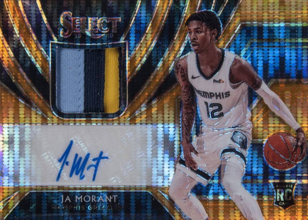 2019 Select Rookie Jersey Autographs Ja Morant #JMT Basketball Card