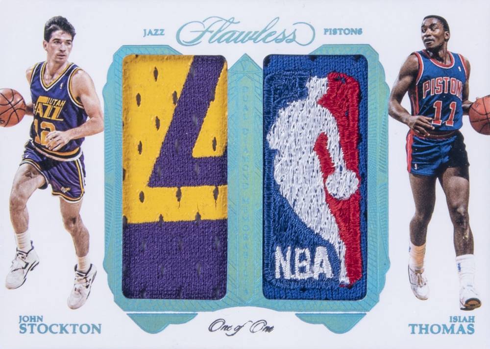 2016 Panini Flawless Dual Diamond Memorabilia Isiah Thomas/John Stockton #DD-ST Basketball Card