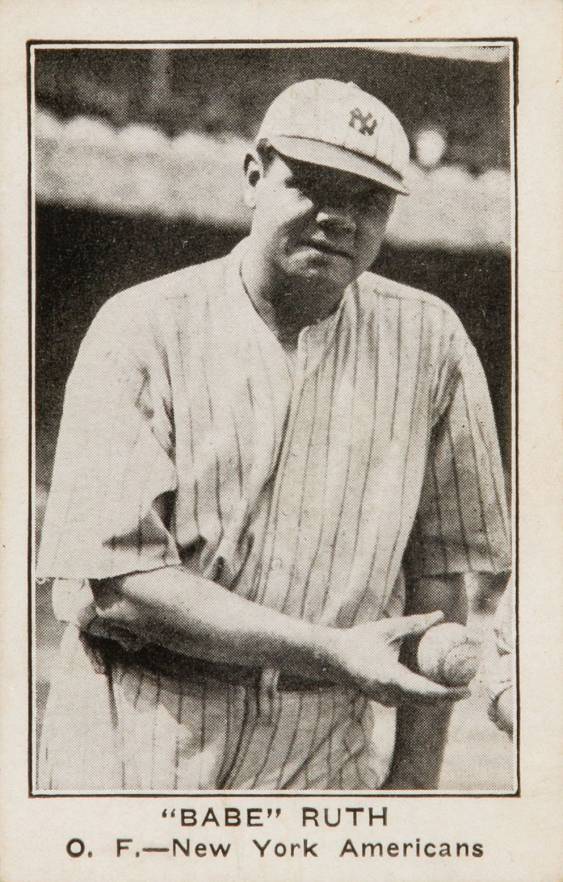 1922 American Caramel--Series of 120 ! RB "Babe" Ruth # Baseball Card
