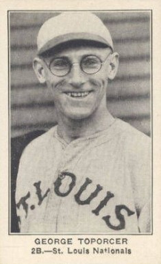 1922 American Caramel--Series of 120 ! RB George Toporcer # Baseball Card