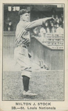 1922 American Caramel--Series of 120 ! RB Milton J. Stock # Baseball Card
