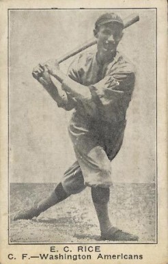 1961 Fleer Baseball Greats Card # 70 Sam Rice - Washington