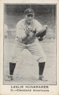 1922 American Caramel--Series of 120 ! RB Leslie Nunamaker # Baseball Card