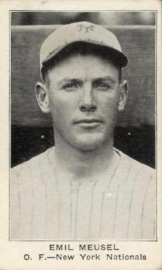1922 American Caramel--Series of 120 ! RB Emil Meusel # Baseball Card