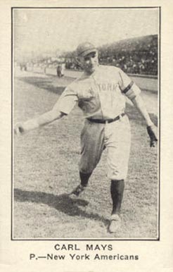 1922 American Caramel--Series of 120 ! RB Carl Mays # Baseball Card