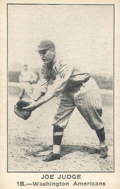 1922 American Caramel--Series of 120 ! RB Joe Judge # Baseball Card