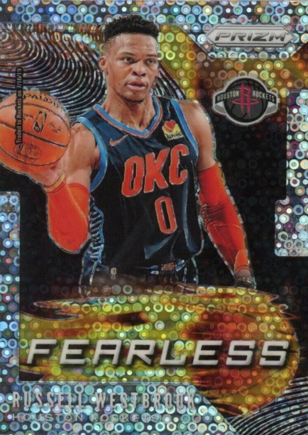 2019 Panini Prizm Fearless Russell Westbrook #4 Basketball Card