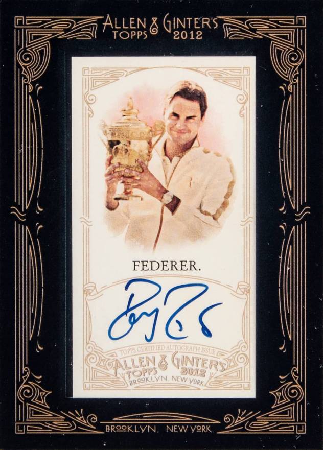 2012 Topps Allen & Ginter Baseball Framed Autographs Roger Federer #AGARFD Other Sports Card