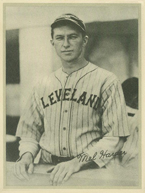 1936 Leather Finish Mel Harder # Baseball Card