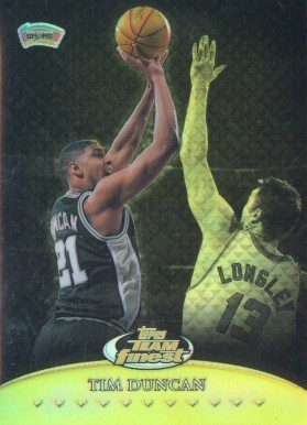 1999 Finest Team Finest Gold Tim Duncan #TF7 Basketball Card