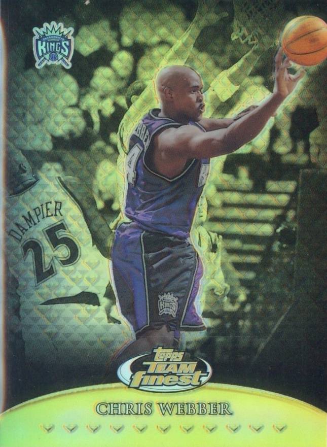 1999 Finest Team Finest Gold Chris Webber #TF13 Basketball Card