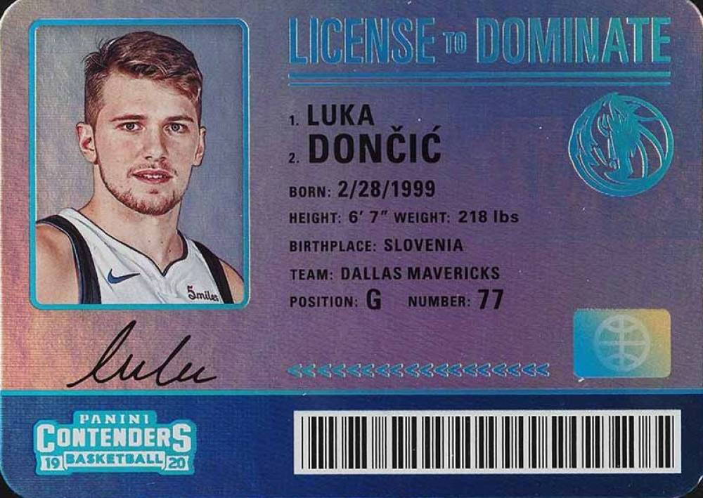 2019 Panini Contenders License to Dominate Luka Doncic #29 Basketball Card