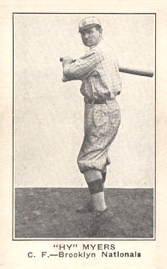 1921 American Caramel--Series of 80 "Hy" Myers # Baseball Card