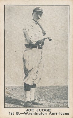 1921 American Caramel--Series of 80 Joe Judge #56 Baseball Card