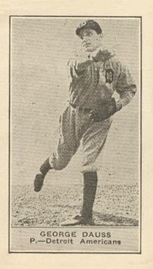 1921 American Caramel--Series of 80 George Dauss # Baseball Card