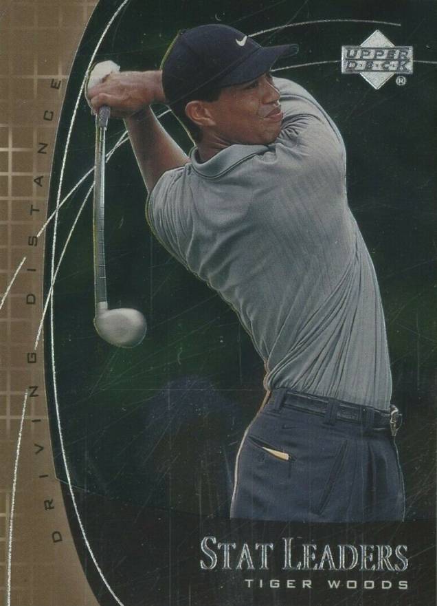 2001 Upper Deck Stat Leaders Tiger Woods #SL2 Golf Card