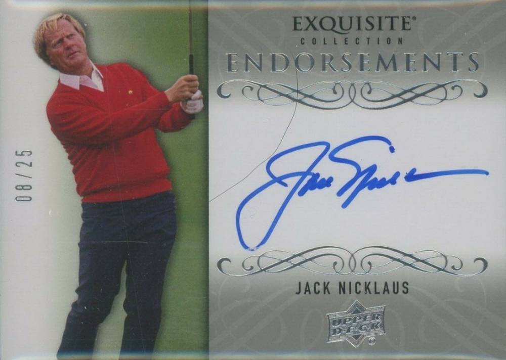 2014 Upper Deck Exquisite Collection Endorsements Jack Nicklaus #EE-JN Golf Card