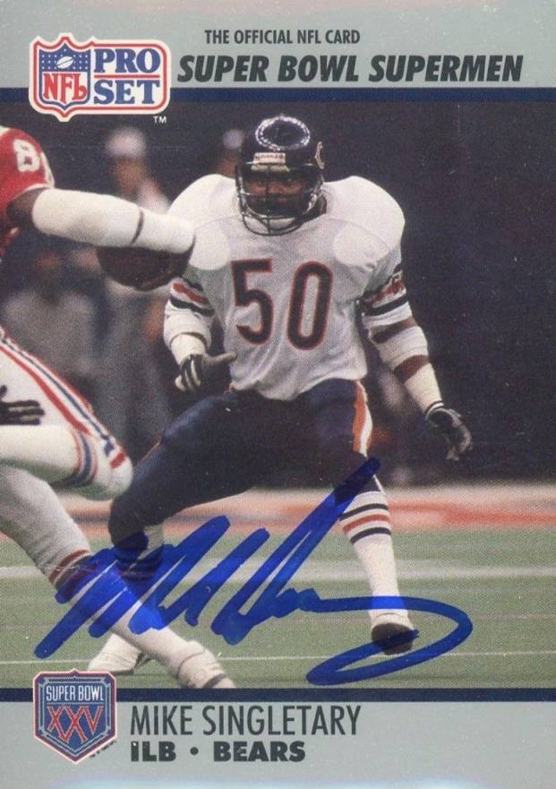 1990 Pro Set Super Bowl 160 Mike Singletary #93 Football Card