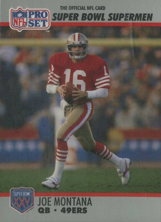 1990 Pro Set Super Bowl 160 Joe Montana #33 Football Card