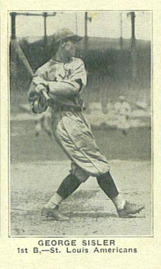 1922 American Caramel--Series of 80 George Sisler #67 Baseball Card