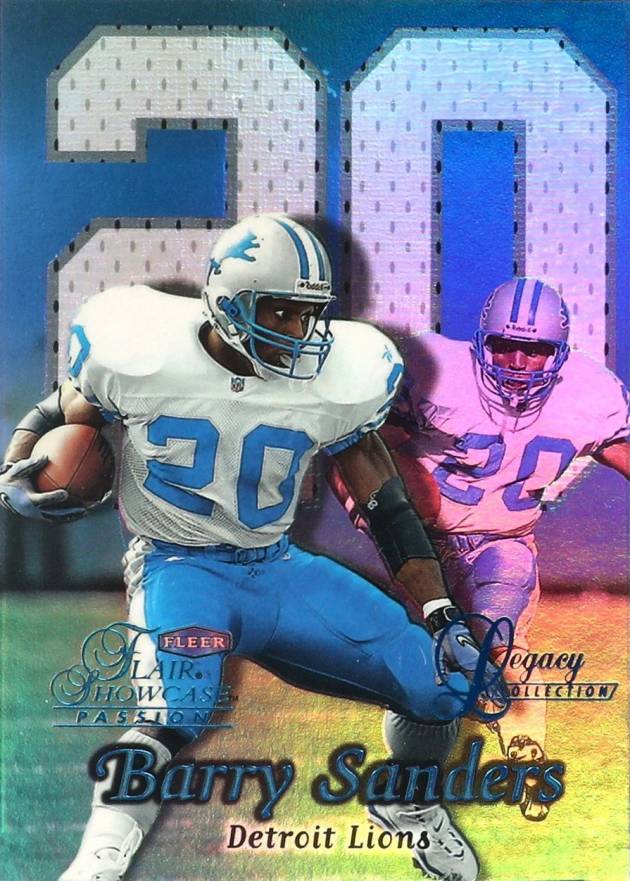 1999 Flair Showcase Legacy Collection Barry Sanders #85L Football Card