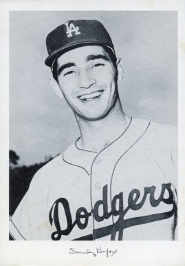 1960 Dodgers Team Issue Sandy Koufax # Baseball Card